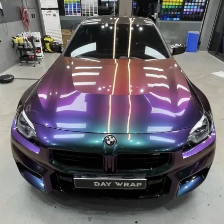 강남랩핑 BMW M2 전체랩핑 브라바도 매직 패셔너스 레드 / 강남, 개포, 양재