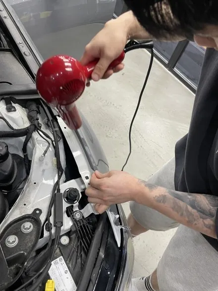 논현랩핑 BMW 340i투어링 전체랩핑 타이니봇 매트메탈릭스톤그린 / 강남, 개포, 양재