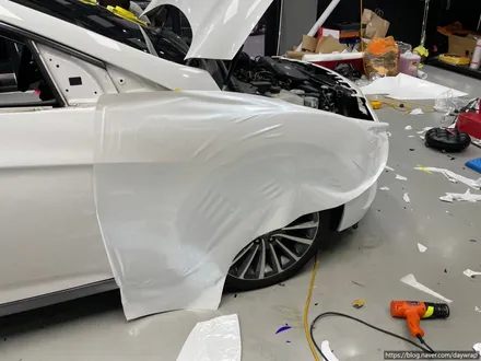 개포랩핑 현대 i40 타이니봇 메탈페인트화이트&쥬시밀크그레이 / 강남, 개포, 양재