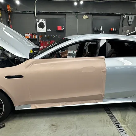 논현 랩핑 벤츠 GT43 전체랩핑 타이니봇 매트 디설트 텐 / 강남, 개포, 양재