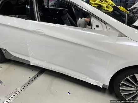 개포랩핑 현대 i40 타이니봇 메탈페인트화이트&쥬시밀크그레이 / 강남, 개포, 양재