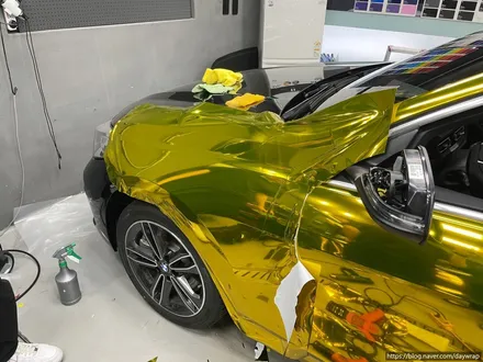 강남랩핑 BMW 1시리즈 타이니봇 골드크롬 / 강남, 개포, 양재