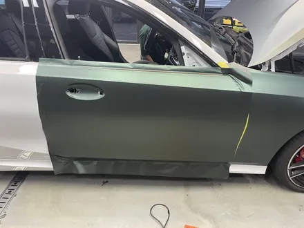 논현랩핑 BMW 340i투어링 전체랩핑 타이니봇 매트메탈릭스톤그린 / 강남, 개포, 양재