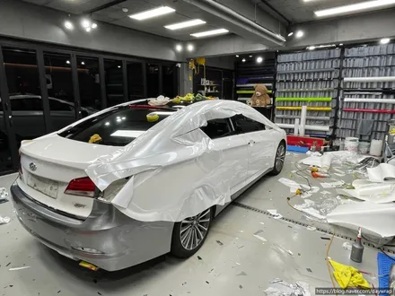 개포랩핑 현대 i40 타이니봇 메탈페인트화이트&쥬시밀크그레이 / 강남, 개포, 양재