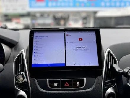 카나로 알파 안드로이드 올인원 투싼 IX 차량에 깔끔한 작업기