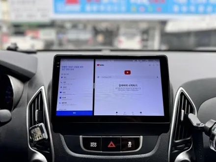 카나로 알파 안드로이드 올인원 투싼 IX 차량에 깔끔한 작업기