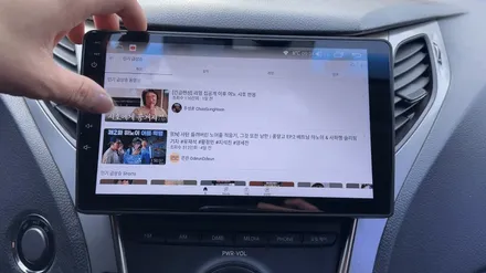 광주 그랜저HG 안드로이드 오토와 애플 카플레이를 위한 작업기