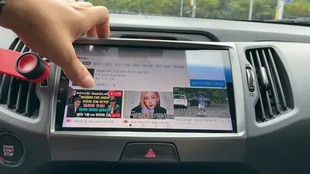 광주 스포티지R 안드로이드 올인원과 전방카메라까지 설치했어요
