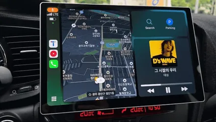 광주 13인치 안드로이드 올인원 K5 차량에 깔끔한 작업기