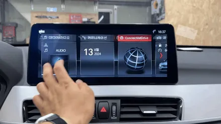 광주 BMW X1 안드로이드 올인원과 카플레이 깔끔하게 완성