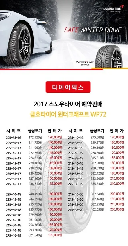 금호 윈터타이어 가격표 아우디 a8 마제스티솔루스9 교체 / 서울 강서구 화곡동