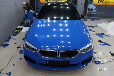 인천랩핑☆bmw530i 스머프변신과정 / 인천 부평동