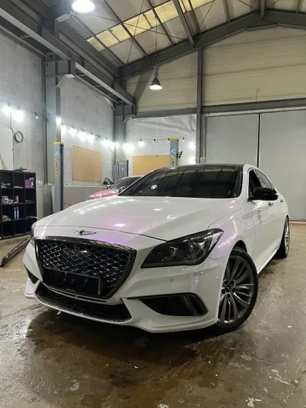 제네시스 G80 차량 G80 스포츠 사이드 스텝 교체 개조 작업 및 랩핑 작업 안산 / 경기 안산