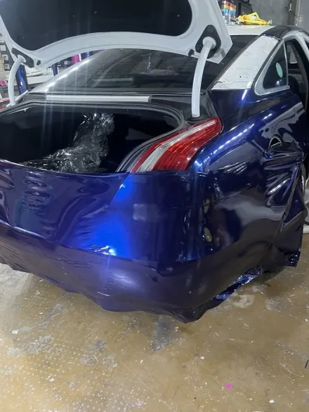 재규어 XJL CYS Film BMW 탄자나이트 블루 전체랩핑, 실내버튼류 복원, 실내 우드 죽이기 랩핑 작업 안산 / 경기 안산