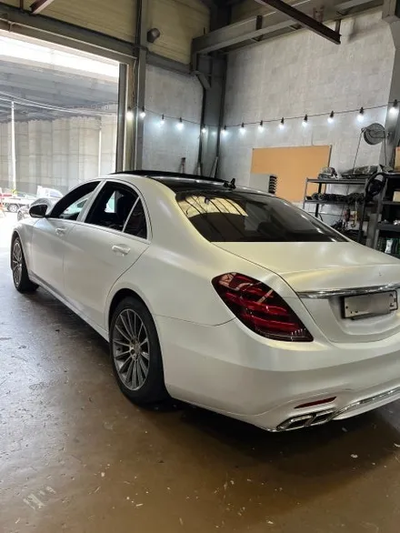 벤츠 W222 S클래스 S63개조 CYS Film Pearl Metal White 펄 메탈 화이트 전체랩핑 작업 안산 바디킷 / 경기 안산