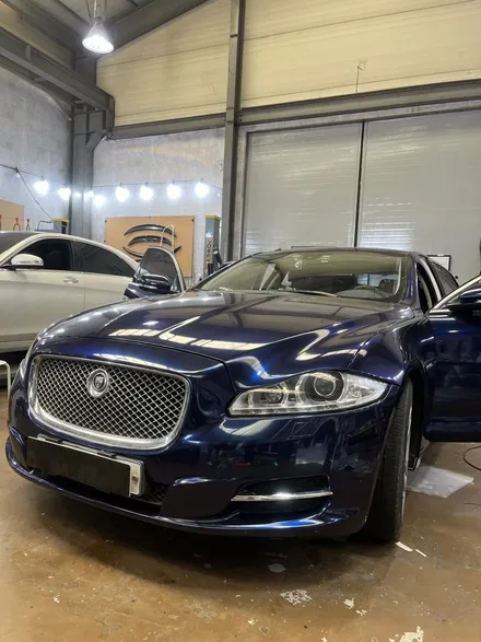 재규어 XJL CYS Film BMW 탄자나이트 블루 전체랩핑, 실내버튼류 복원, 실내 우드 죽이기 랩핑 작업 안산 / 경기 안산