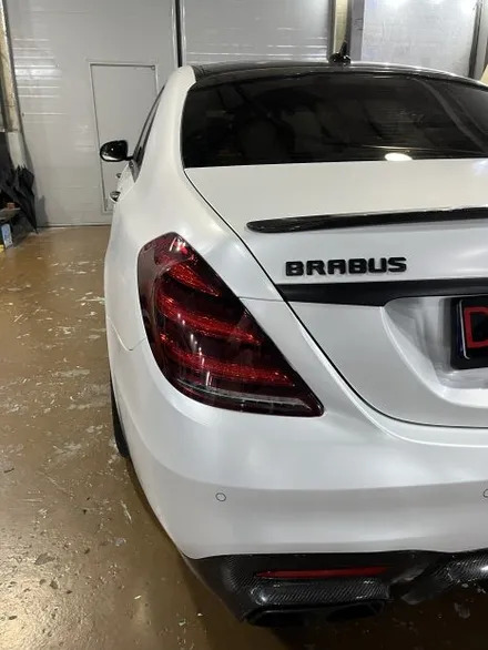 W222 S Class BRABUS 튜닝 전체랩핑 변경 CYS Film White Ceramic 사틴 화이트 랩핑 안산 / 경기 안산