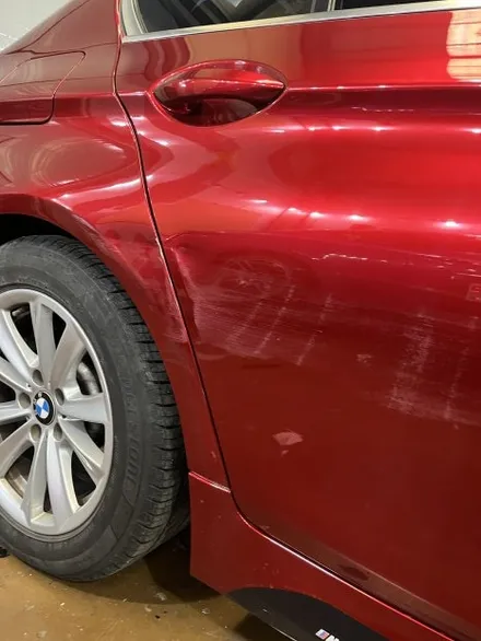 BMW F10 520d 5시리즈 뱀파이어 레드 루비레드 드래곤블러드 부분 랩핑 재시공 안산 / 경기 안산