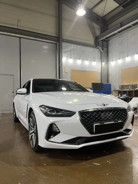 제네시스 G70 사고수리 화이트 골드 펄 전체랩핑 재시공 작업 안산 / 경기 안산