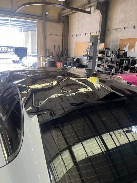 BMW F10 520d PET 피아노블랙 고광택 블랙 루프스킨 랩핑 작업 안산 / 경기 안산
