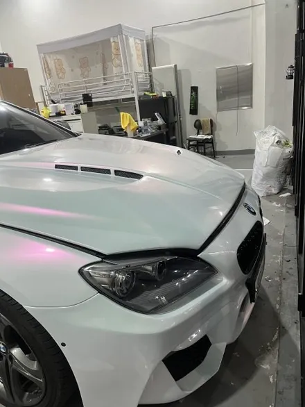 BMW 6시리즈 전체랩핑 고광택 PET White to Purple 랩핑 안산 / 경기 안산