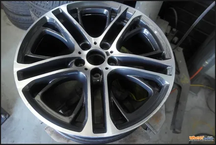 [울산휠수리][휠복원]bmwx4 순정휠 다이아몬드컷팅휠수리[울산휠도색] / 울산 북구