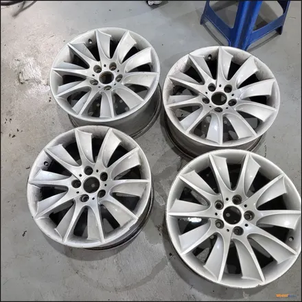 [울산휠마스터] BMW f10 5시리즈 순정휠 블랙유광 분체도장 휠도색 [울산 휠 도색][울산 휠 수리][울산 휠 복원] / 울산 북구