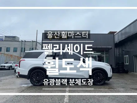 울산휠마스터 펠리세이드 유광블랙 분체도장 휠 복원 도색 / 울산휠수리 / 울산 북구