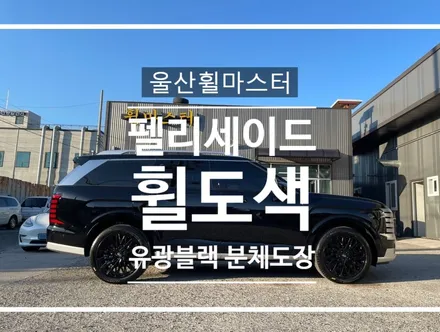 [울산휠마스터] 신형 펠리세이드 유광블랙 분체도장 휠 복원 도색 / 울산 북구