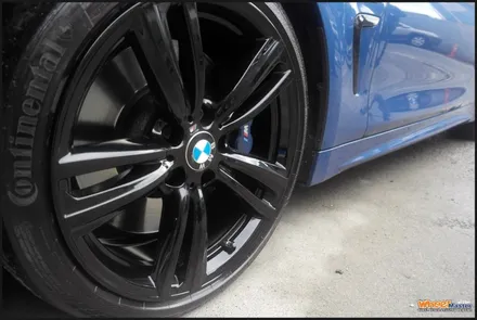 [울산휠도색][휠수리][휠복원]bmw430i컨버터블 순정휠 유광블랙 분체도장 휠도색 / 울산 북구