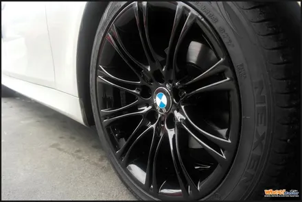 [울산휠도색][울산휠튜닝]bmw e60 5시리즈 345m휠 블랙유광 휠도색 / 울산 북구