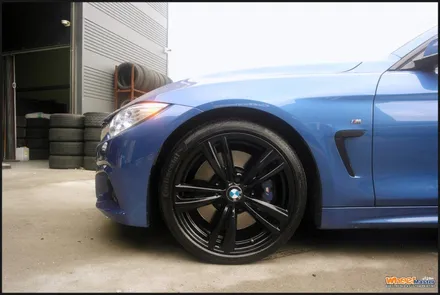 [울산휠도색][휠수리][휠복원]bmw430i컨버터블 순정휠 유광블랙 분체도장 휠도색 / 울산 북구