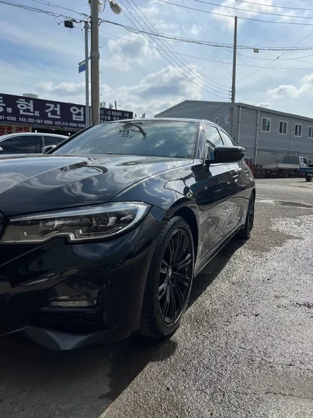 [울산휠마스터][울산휠도색][휠복도색맛집]BMW 3시리즈 휠 블랙유광 도색 / 울산 북구