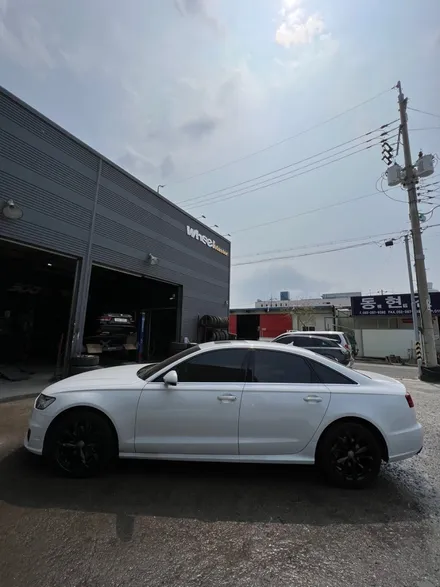 [울산휠마스터][휠도색잘하는집]아우디 A6 블랙유광 휠도색 / 울산 북구