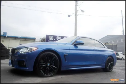 [울산휠도색][휠수리][휠복원]bmw430i컨버터블 순정휠 유광블랙 분체도장 휠도색 / 울산 북구