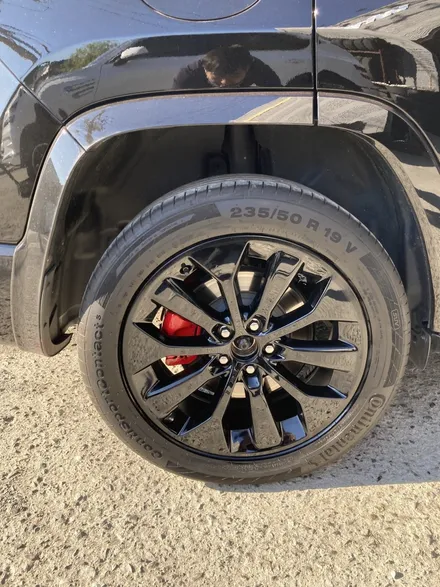 [울산휠마스터][휠도색][캘리퍼도색]JEEP 체로키 휠 블랙유광 분체도장 및 캘리퍼 도색 / 울산 북구