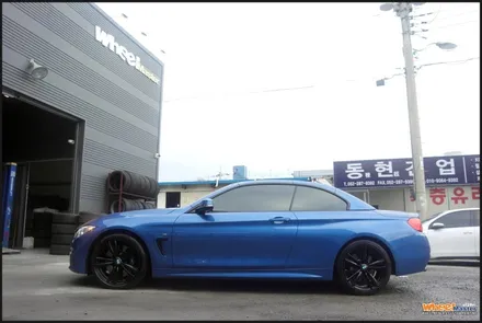 [울산휠도색][휠수리][휠복원]bmw430i컨버터블 순정휠 유광블랙 분체도장 휠도색 / 울산 북구