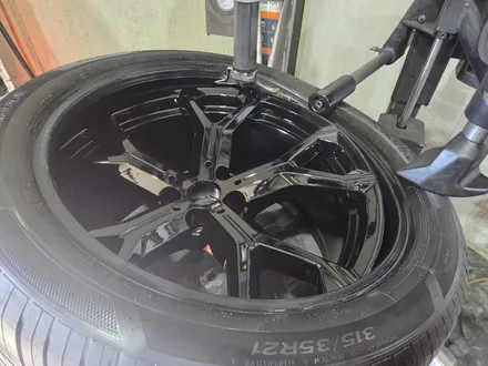 [울산 휠복원] 휠마스터 BMW X5 21인치 741M 휠 유광블랙 분체도장 휠도색 작업 / 울산 북구