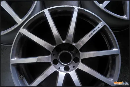 [울산휠수리][휠복원]벤츠w222 s클래스 s63amg 순정휠 다이아몬드컷팅휠수리[휠도색] / 울산 북구