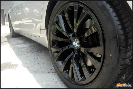[울산휠도색][휠수리]bmw 5gt 순정휠 블랙유광 분체도장 휠도색[휠복원] / 울산 북구