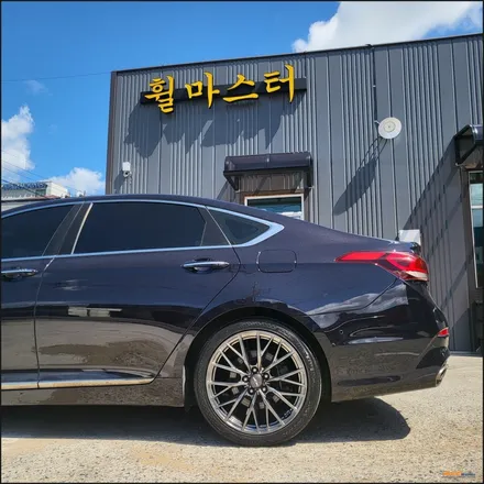 [울산휠마스터][울산휠도색][울산휠수리] 제네시스 g80 스포츠휠 분체도장 휠복원 / 울산 북구
