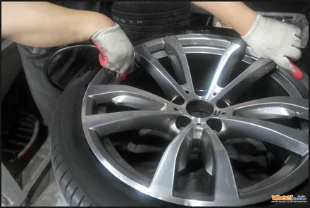 [울산휠수리][휠도색]bmwx6 순정휠 다이아몬드컷팅휠수리[휠복원] / 울산 북구