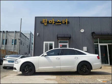 [울산휠도색] 휠수리, 휠복원 잘하는집! 울산 휠마스터 아우디a6 블랙유광 분체도장 휠도색 / 울산 북구