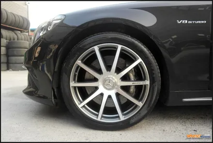 [울산휠수리][휠복원]벤츠w222 s클래스 s63amg 순정휠 다이아몬드컷팅휠수리[휠도색] / 울산 북구