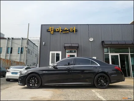 [울산휠][휠도색][휠수리][휠복원] 울산휠마스터 벤츠w222 s클래스 블랙유광 분체도장 휠도색 / 울산 북구