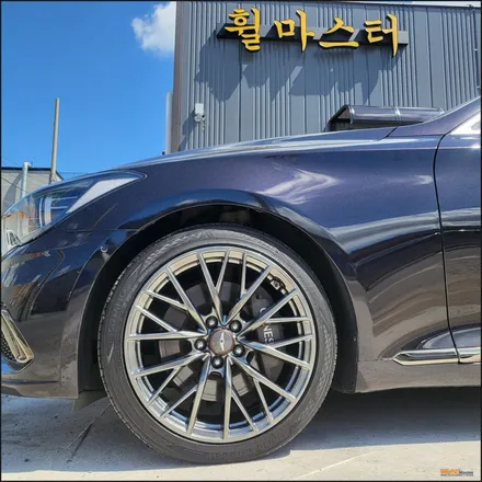 [울산휠마스터][울산휠도색][울산휠수리] 제네시스 g80 스포츠휠 분체도장 휠복원 / 울산 북구