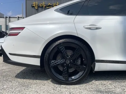 제네시스 G80 스포츠 휠 블랙유광 분체도장 후기 울산 휠마스터 / 울산 북구