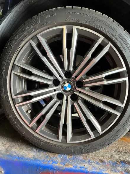 [울산휠마스터][울산휠도색][휠복도색맛집]BMW 3시리즈 휠 블랙유광 도색 / 울산 북구