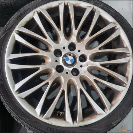 [울산중고휠]휠마스터 bmw 7시리즈 순정휠 및 중고타이어 교환 [울산휠도색][울산 휠수리][울산 휠복원] / 울산 북구