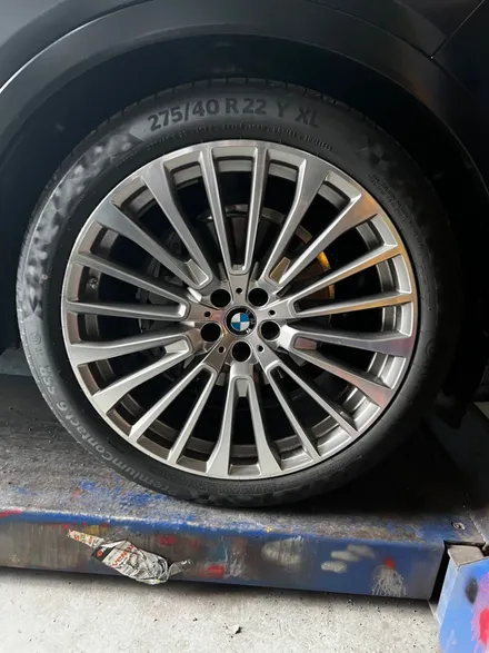 [울산휠마스터][휠도색잘하는집]BMW X7 블랙무광 휠도색 / 울산 북구